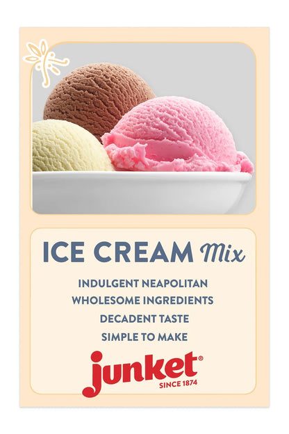 Junket Ice Cream Mix Bundle - 2 Vanilla, 2 Chocolate, 2 4 Ounce (Pack of 6)