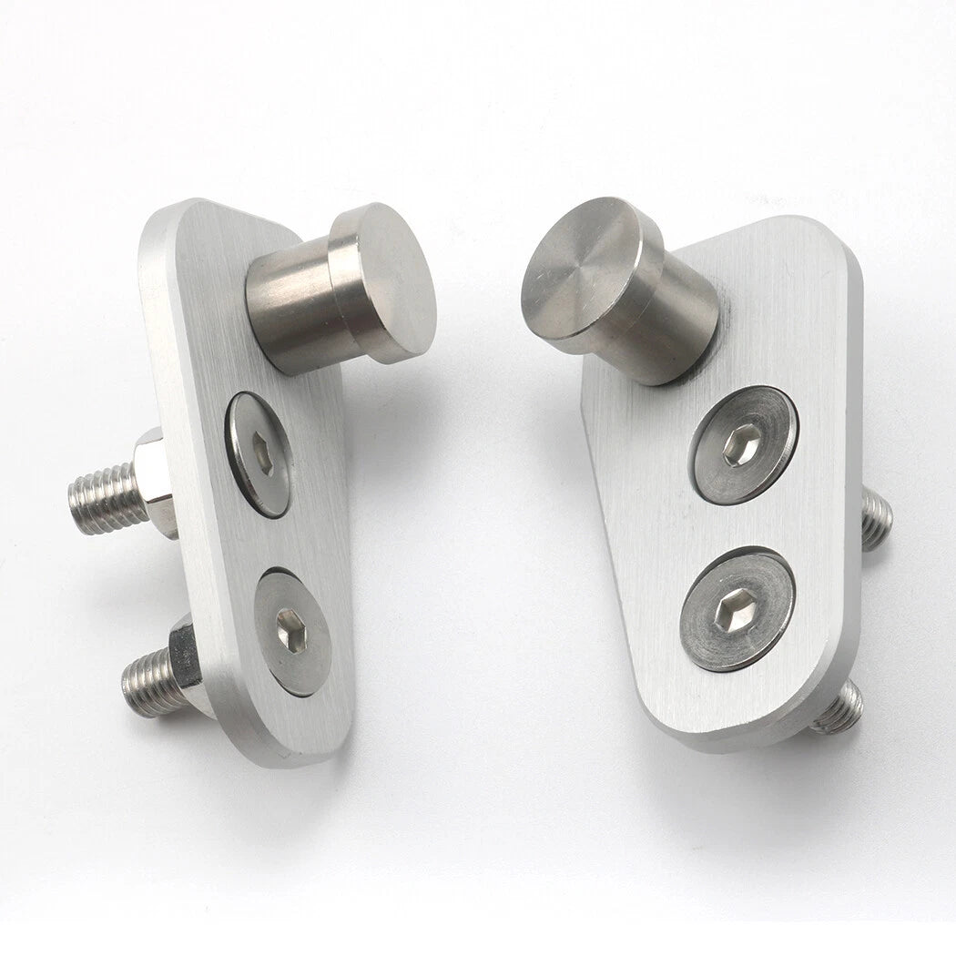 Pair Aluminium Door Striker Door Pin Adapter for Jeep CJ7 76-80 Late Model Door