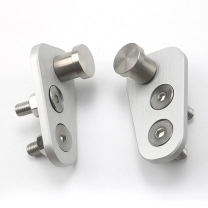 Pair Aluminium Door Striker Door Pin Adapter for Jeep CJ7 76-80 Late Model Door