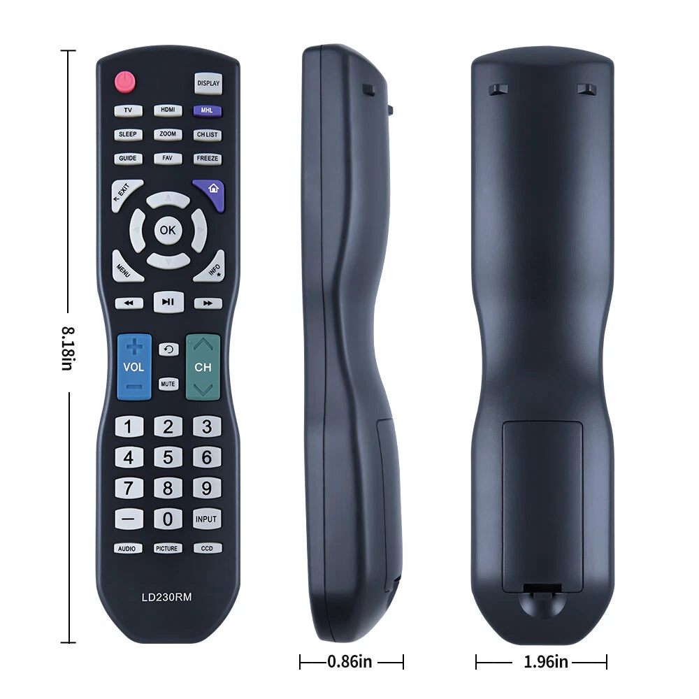 LD230RM Remote Control For APEX Digital LCD LED TV LD4088RM LE3245M