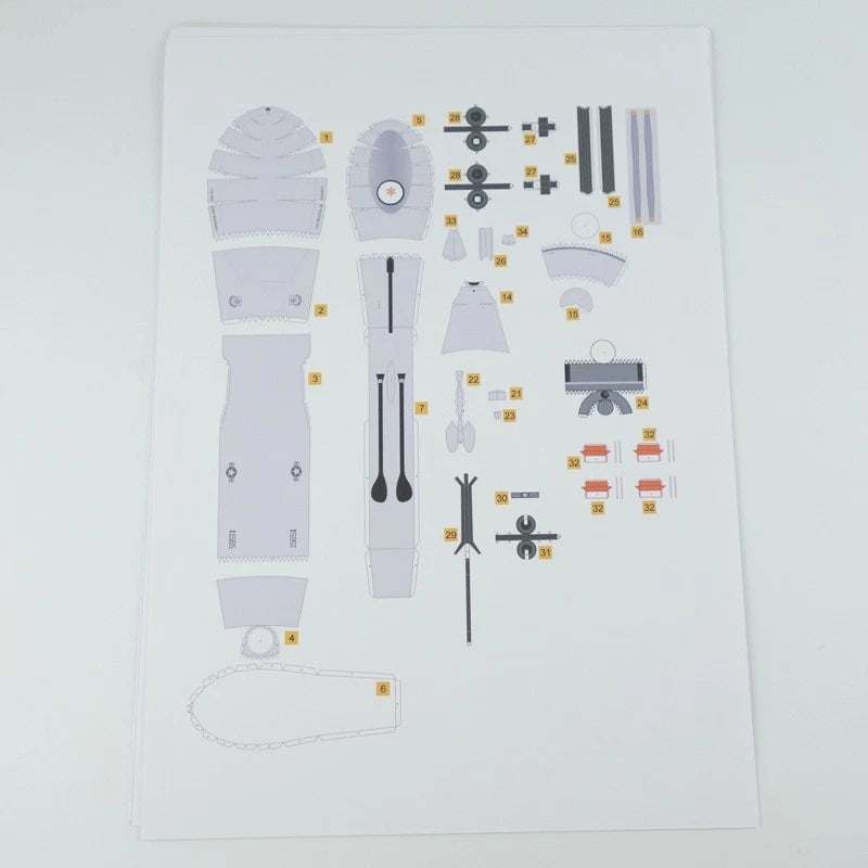 1/32 MQ-9 Reaper UAV Plane Paper Model Military Aircraft Unassembled Gift/Decor