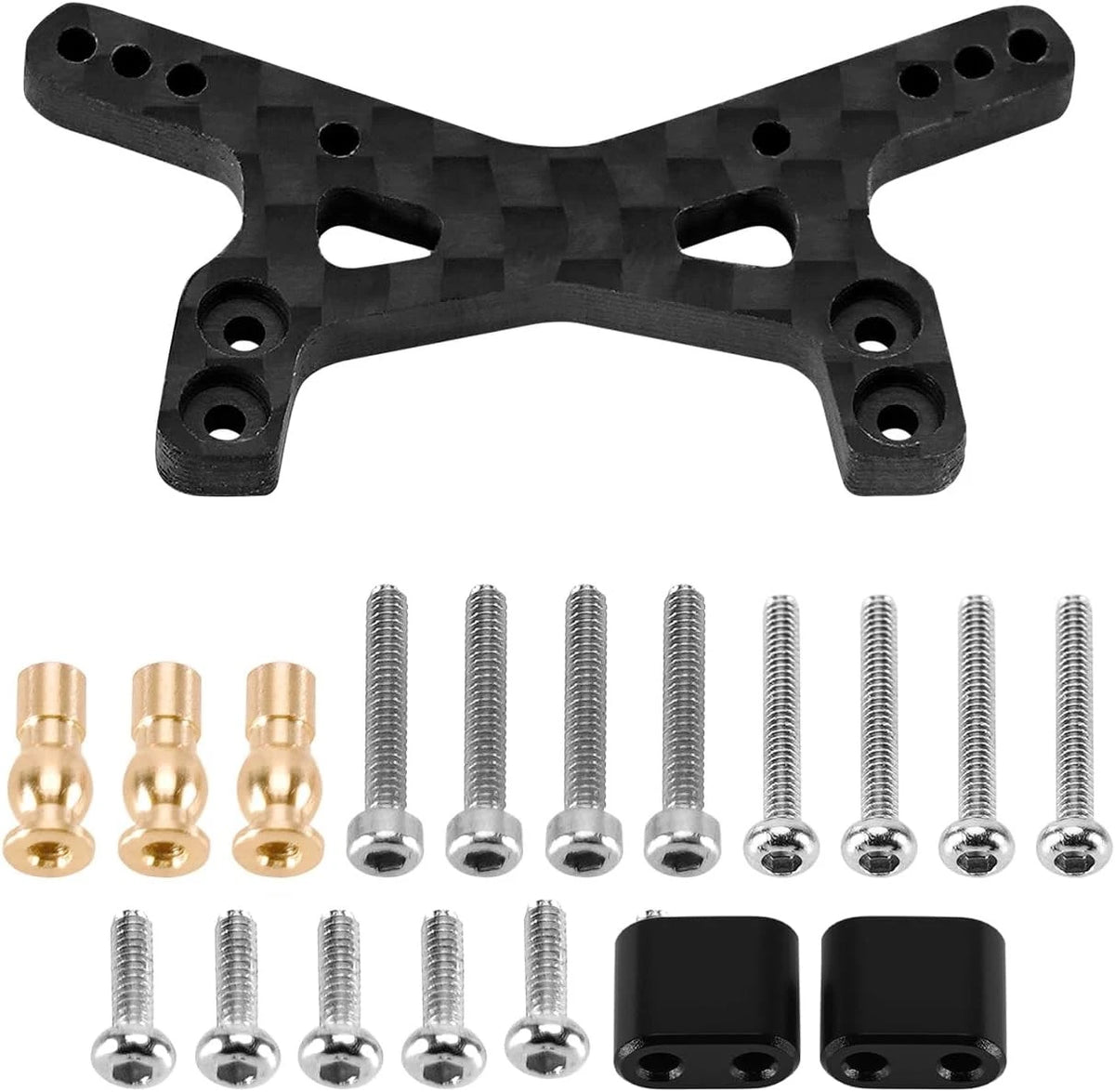 INJORA Carbon Fiber Shock Towers with Mount Spacer for Losi Micro-B...