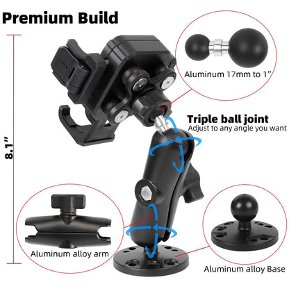 FPN Screw-Mounted Phone Mount Holder with Vibration Dampener [Camera Black