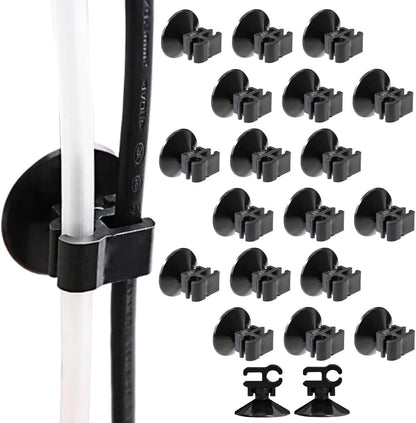 20 PCS Aquarium Suction Cup Clips Professional Fish Tank Black