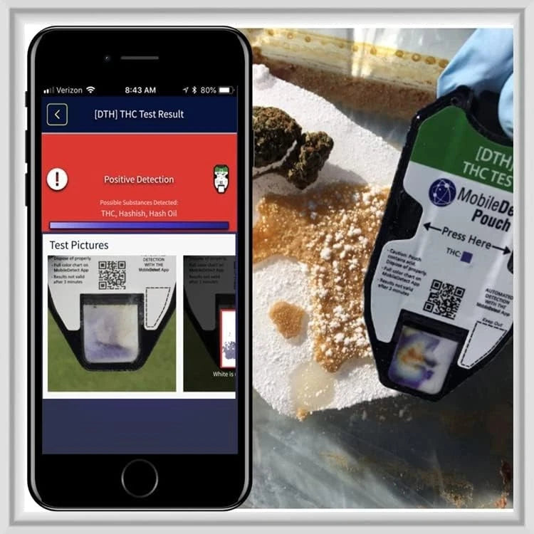 MobileDetect Pouch Residue Detection Multi-Drug Test Kit - Rapid Surface...