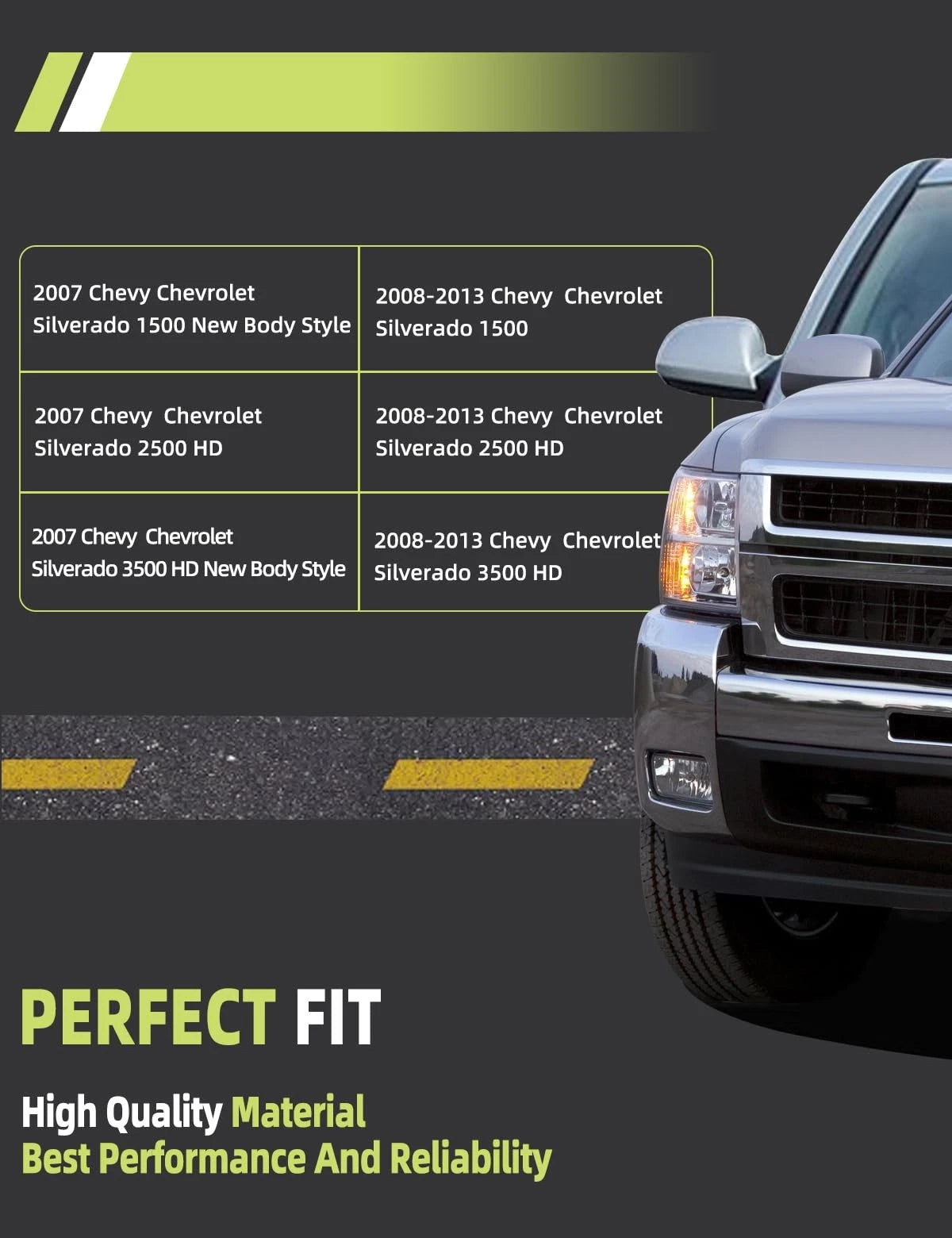 Windshield Wiper Cowl End Panel Compatible with Chevy Silverado
