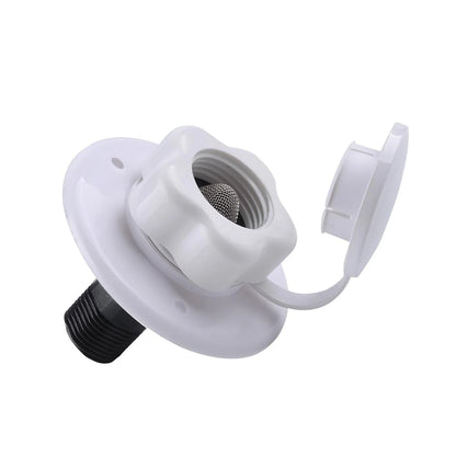 AICEL RV City Water Inlet, Inlet Connection with Check Valve, White