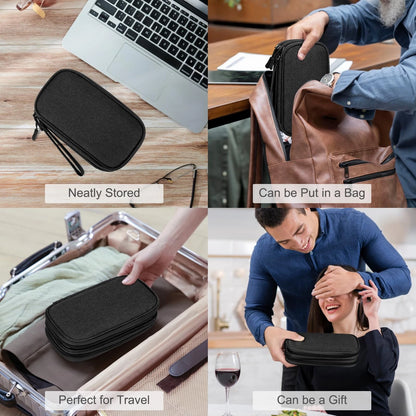 FYY Travel Cable Organizer Pouch Electronic Accessories Carry Case S, Black