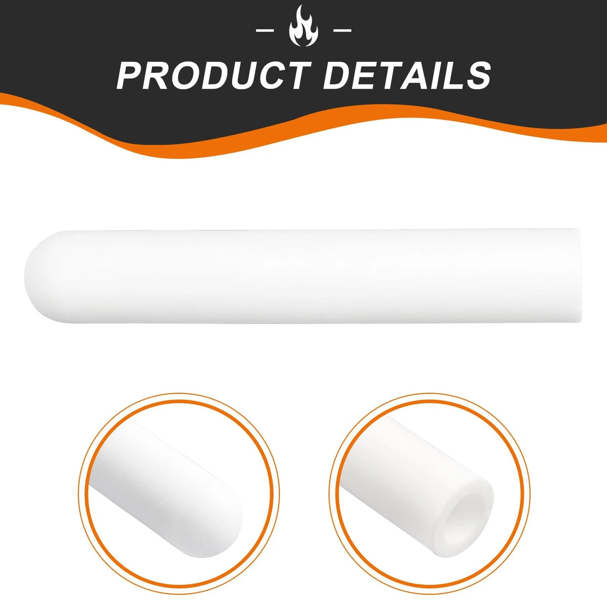 Replacement for QuadraFire Pellet Stove Thermocouple Ceramic Protection White