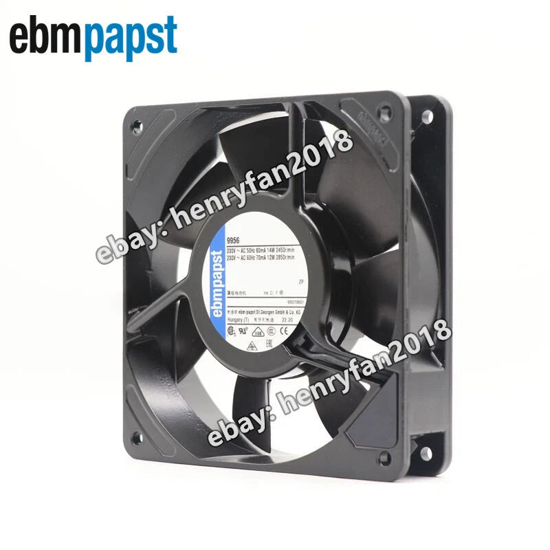 Ebmpapst 9956 Axial Fan AC 230V 14/12W 80/70mA 120*120*25mm Silent Cooling Fan