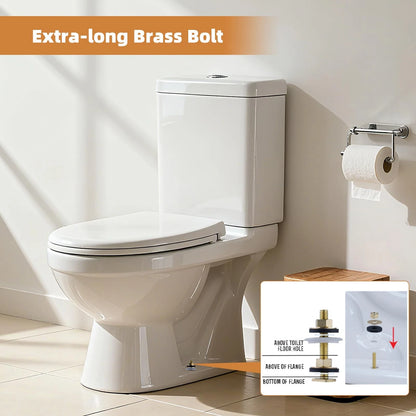 Hibbent Extra Thick Toilet Wax Ring Replacement Kit, 3 inches, Brass