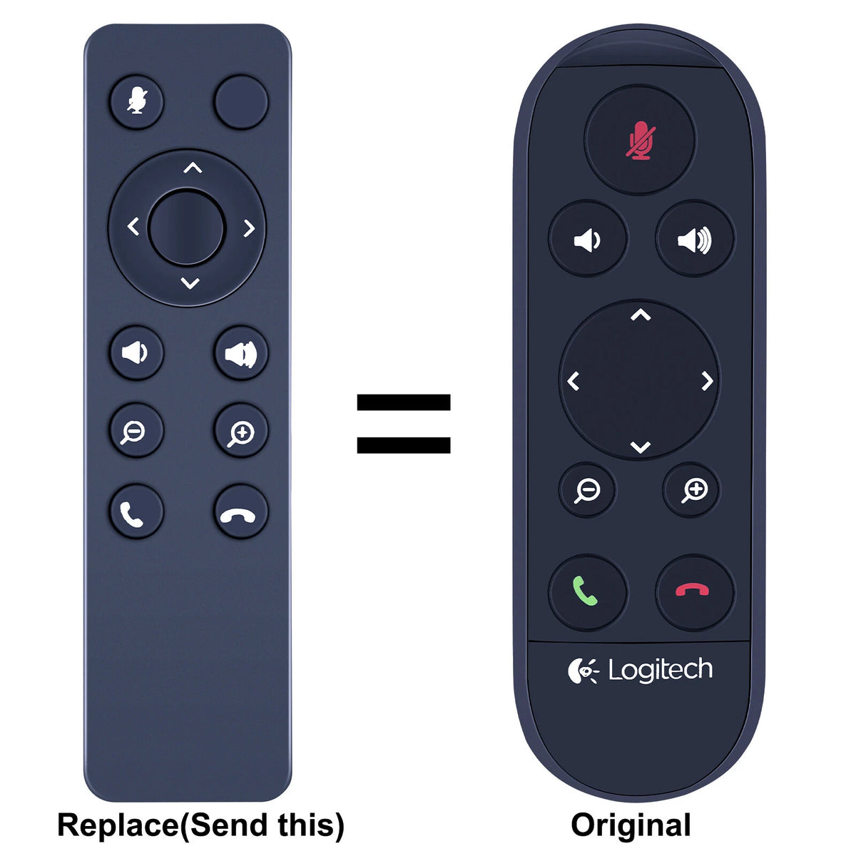 Replacement Remote Control For Logitech CC2000e ConferenceCam Connect