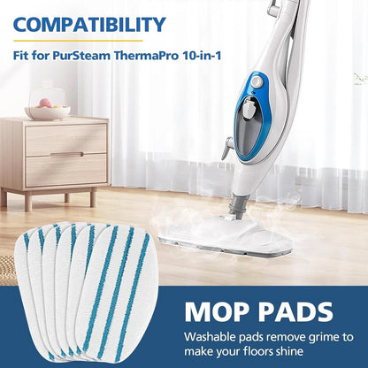 LINNIW 6 Pack Replacement Steam Mop Pads Compatible for of 6, PAD 6