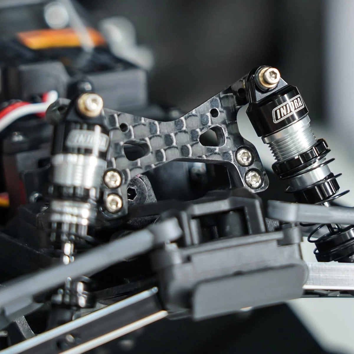 INJORA Carbon Fiber Shock Towers with Mount Spacer for Losi Micro-B...