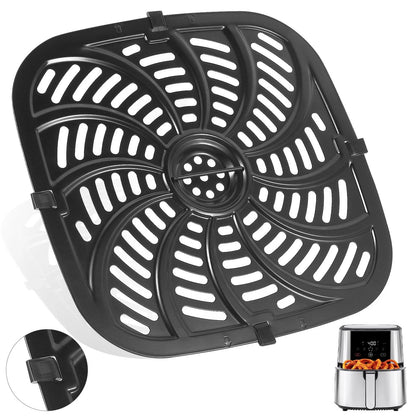 Upgraded Air Fryer Replacement Grill Pan for Chefman 8 QT, Nonstick Tray