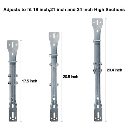 HOME MASTER HARDWARE 2 Pack Garage Door Parts Reinforcement Silver