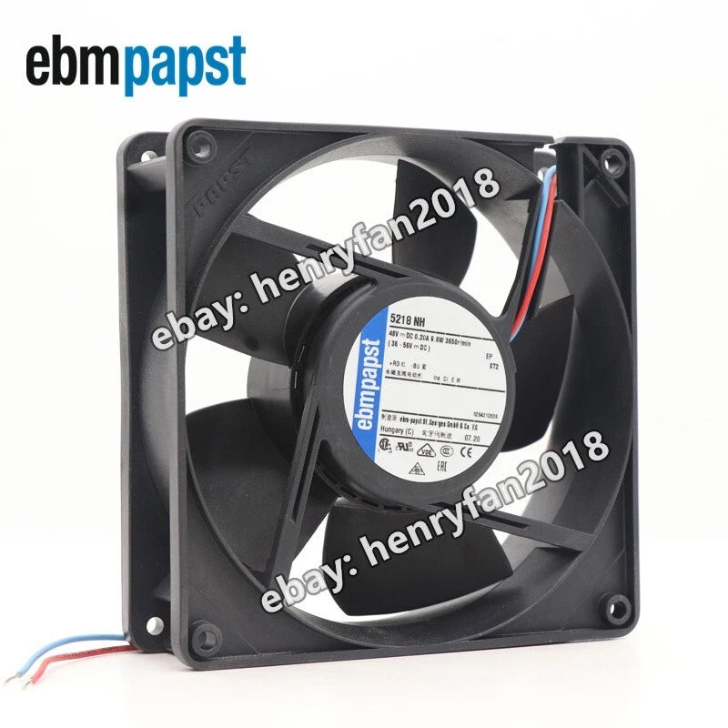 Ebmpapst 5218NH Axial Fan DC 48V 0.20A 9.6W 127*127*38MM 2-wire Cooling Fan