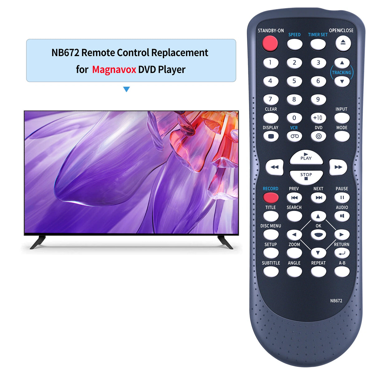 NB672 Remote Control For Magnavox DVD/CD Player DV226MG9 DV226MG9B DV225MG9B