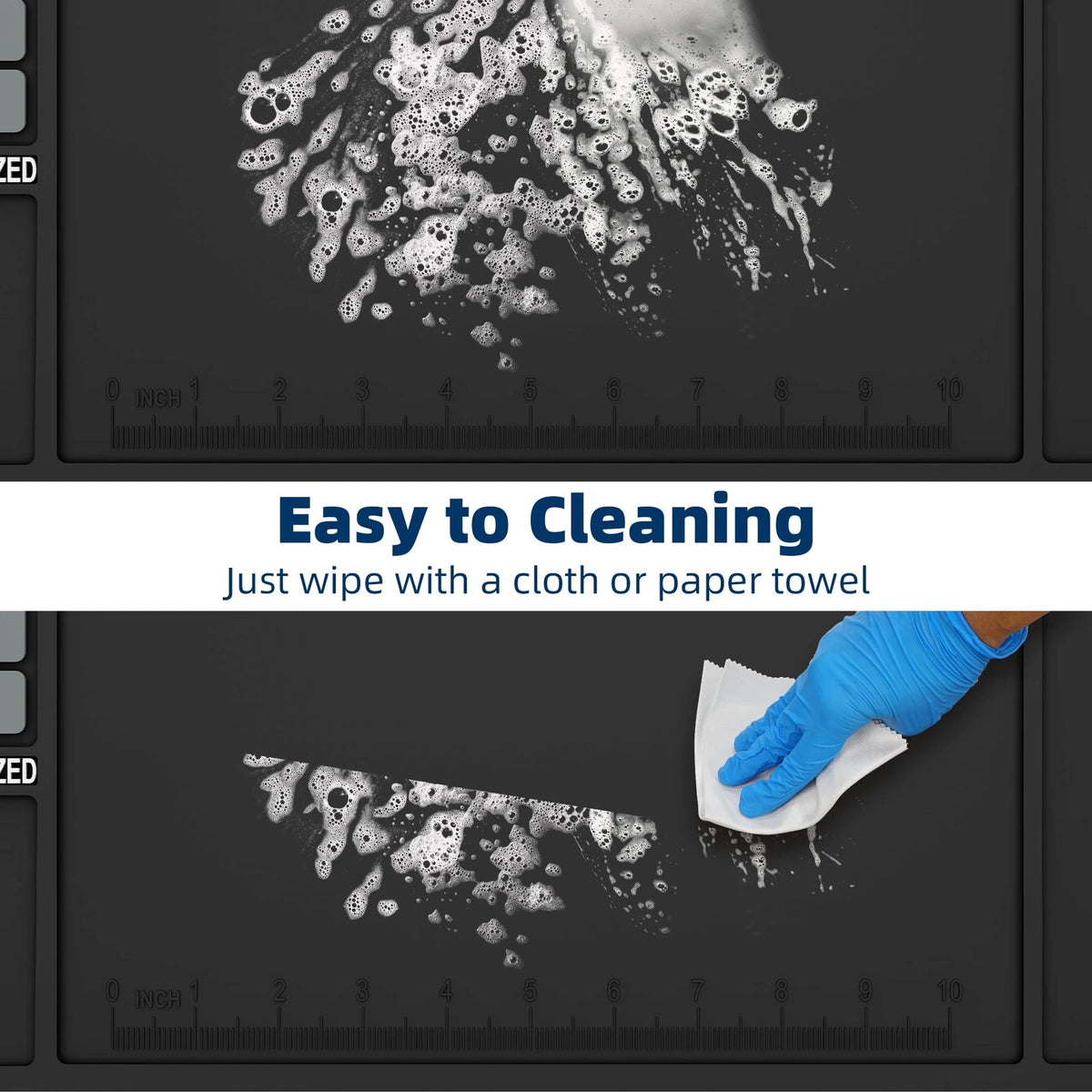 CCSL Pistol Gun Cleaning Mat, Pad with Magnetic Organizer Black