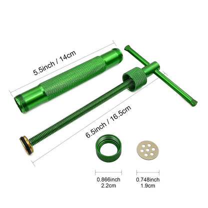 Clay Extruders Fondant Extruder with 20 Discs, Sugar Paste Cake Decor Green