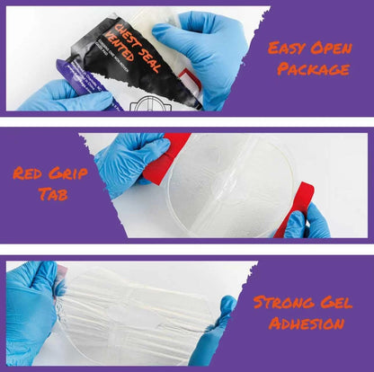 Lightning X CSV6 Vented Chest Seal for Open Wounds | Occlusive White