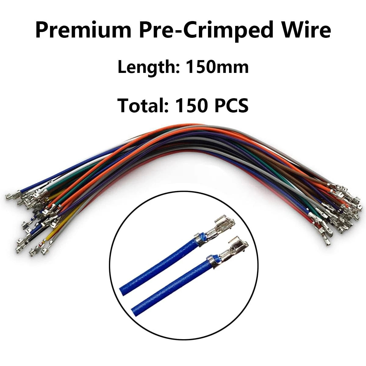 Teansic JST SH 1.0mm Connector Kit with 28AWG Pre-Crimped Cables(150mm/5.9...