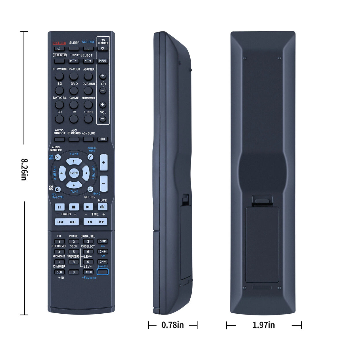 AXD7691 Remote Control For Pioneer AV Receiver VSX-1023 VSX-1023-K VSX-823