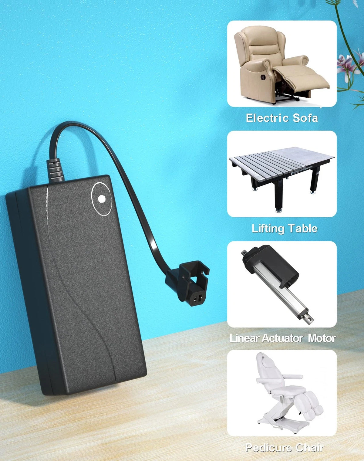 Power Recliner Supply, AC/DC Switching Supply Transformer Black