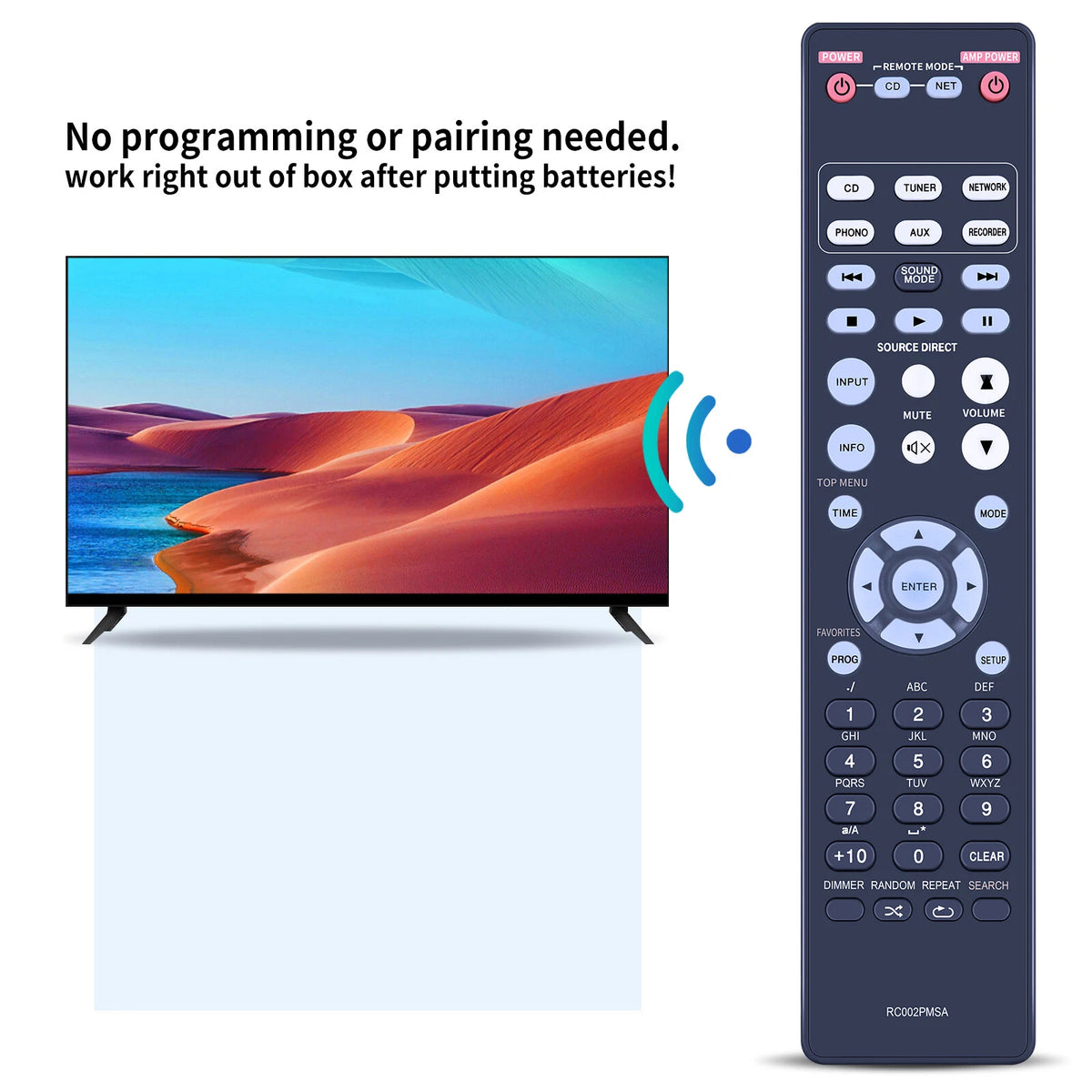 RC002PMSA Remote Control For Marantz Amplifier CD Player PM8005 SA8005 PM-8005