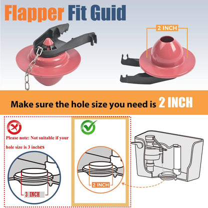 Houpeoro Universal Toilet Flusher Replacement Kit, Black 3x10x3 inches,