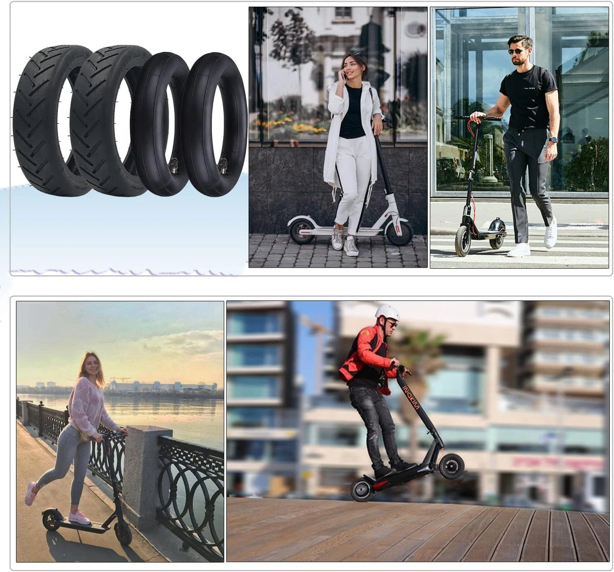 8.5'' Tire&Tube,8 1/2×2 Electric Scooter Tire 8.5, Inner&Outer 4 Pack