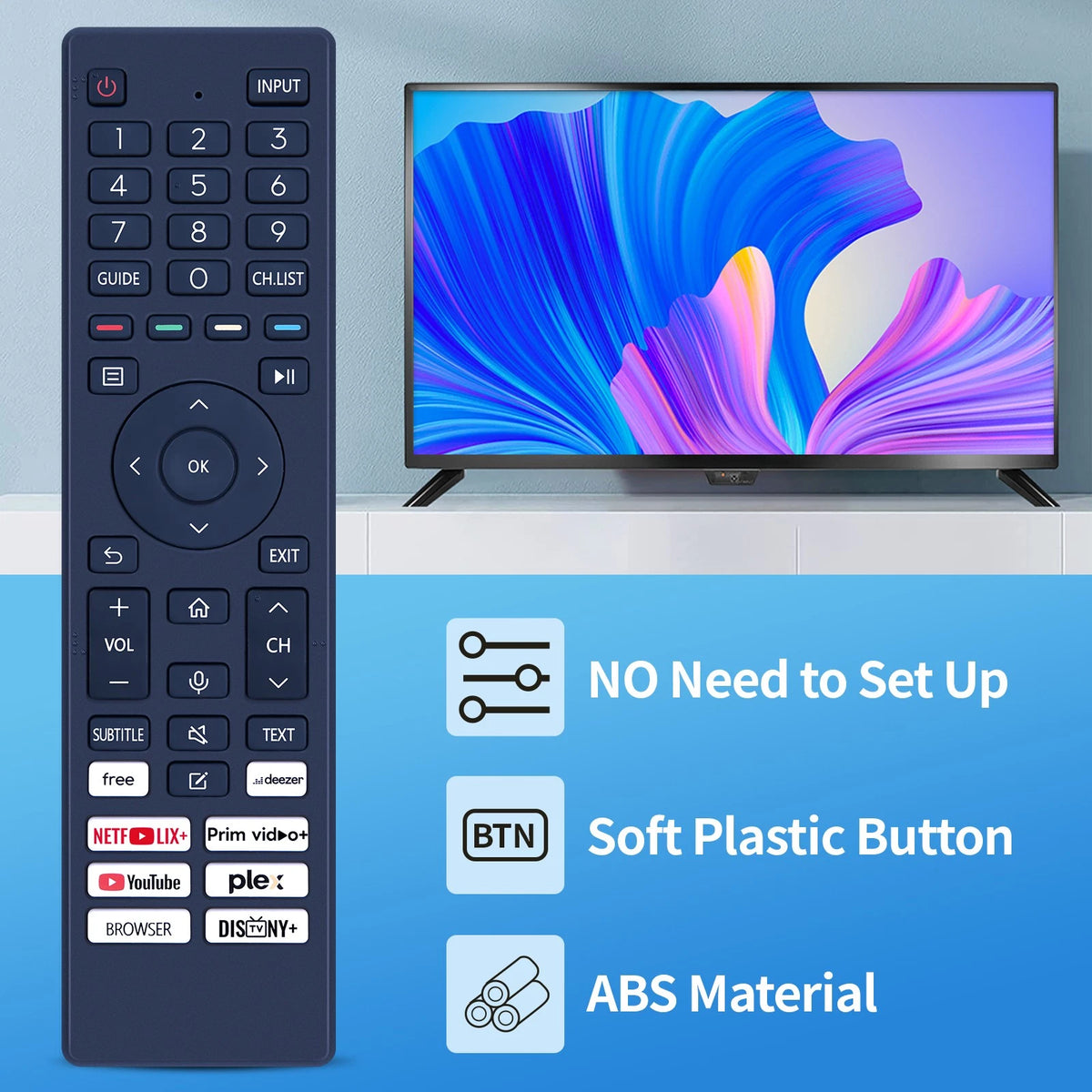 ERF2A32 Replacement Remote Control For Hisense Smart TV