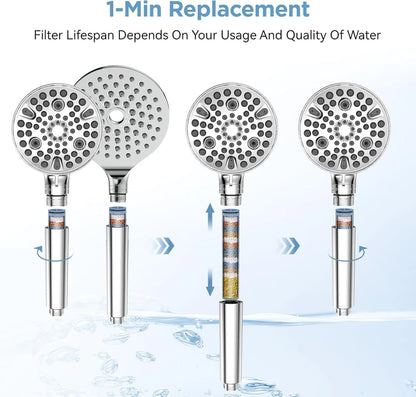 MakeFit Shower Head Filter Replacement Cartridge for Premium Chrome
