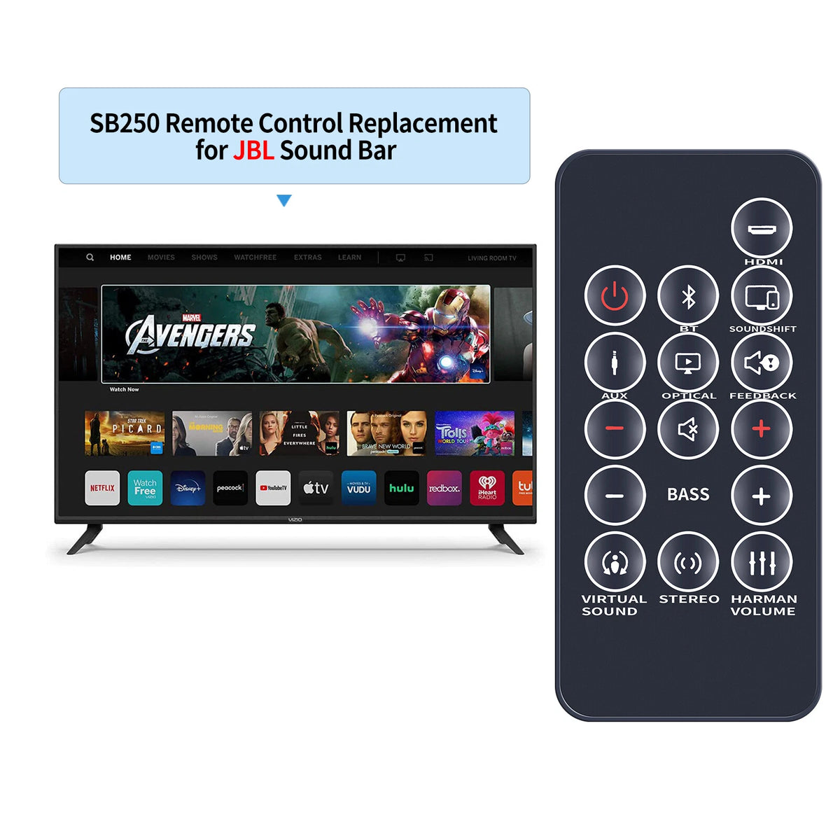 Remote Control For JBL Cinema SB250 SB350 STV250 Home Cinema 2.1 Soundbar