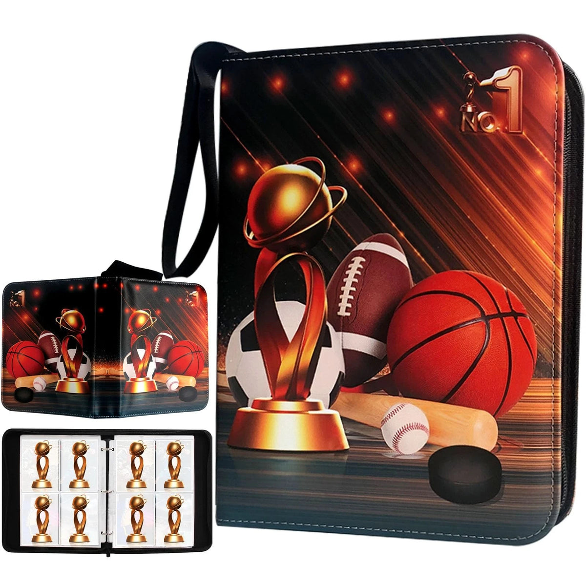 Sports Card Binder 400 Pockets Trading with 400 Pockets,