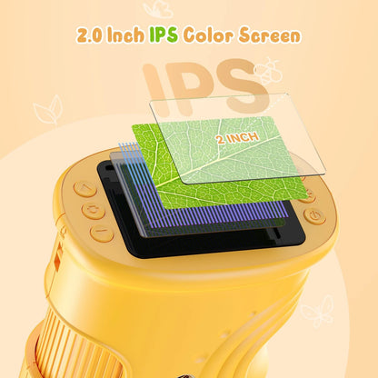 1000X Handheld Digital Microscope for Kids: Pocket with 382-Yellow