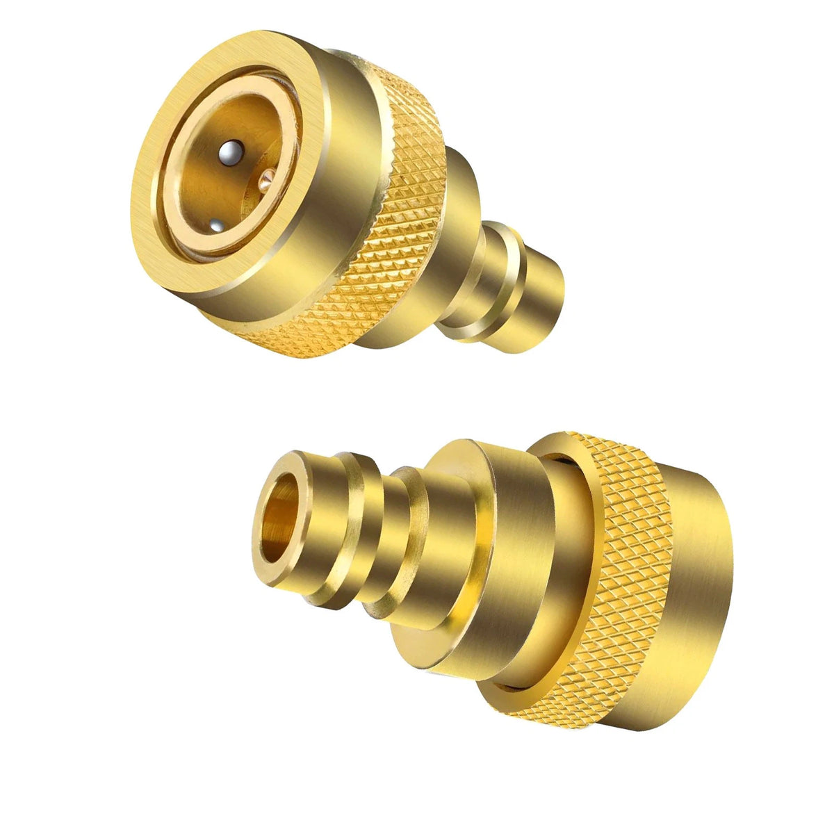 2 PCS Quick Couplers Brass R134A to R1234YF High Low Pressure Connector Part