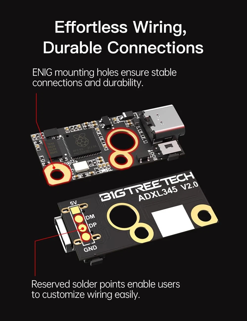 BIGTREETECH ADXL345 V2.0 Accelerometer Board Klipper Input Shaping 3D...