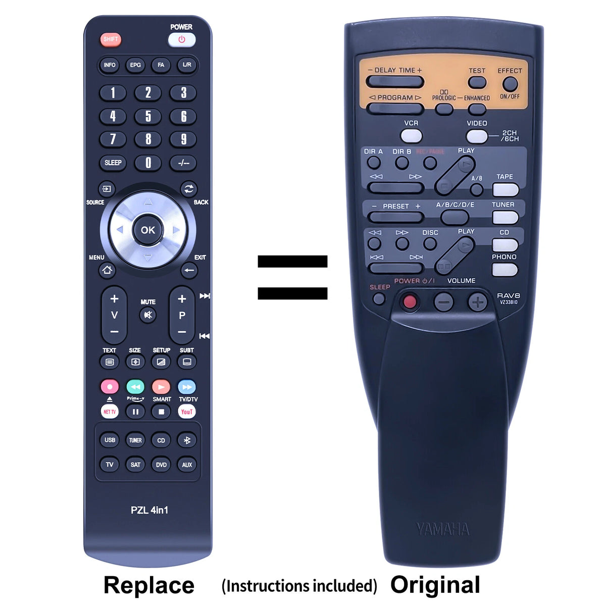 Remote Control For Yamaha RAV8 RAV9 VZ33820 RX-V493RDS RX-V393RDS DSP-A492