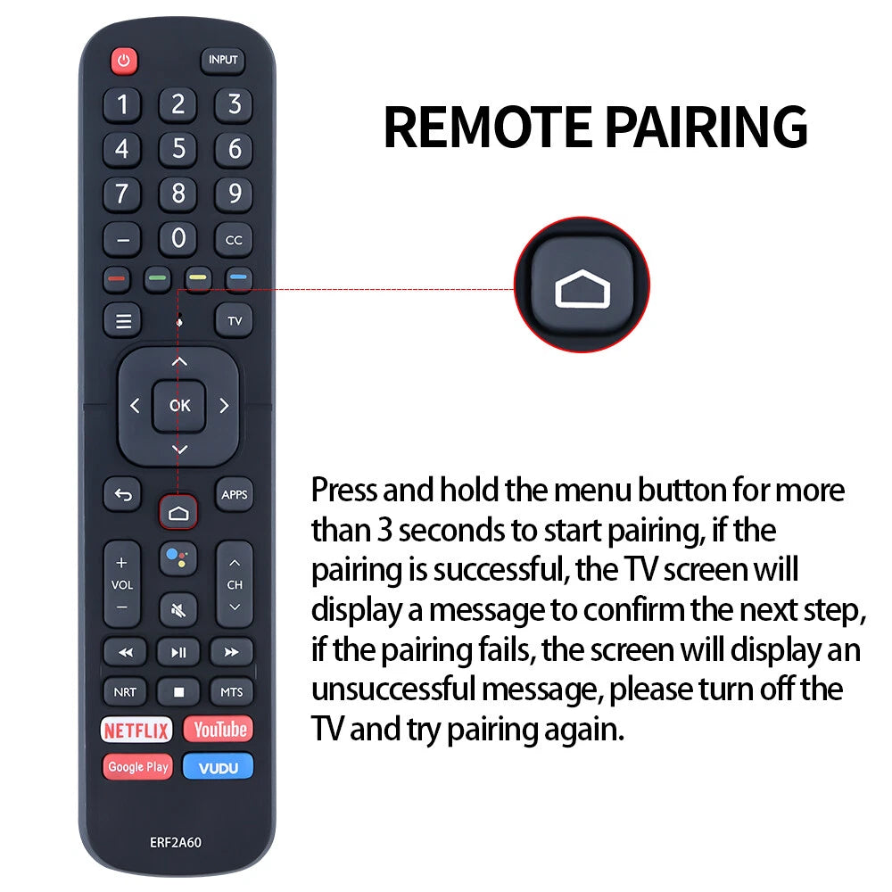 ERF2A60 For Hisense TV Voice Remote Control 43H6570F 50H6570F 55H6570F