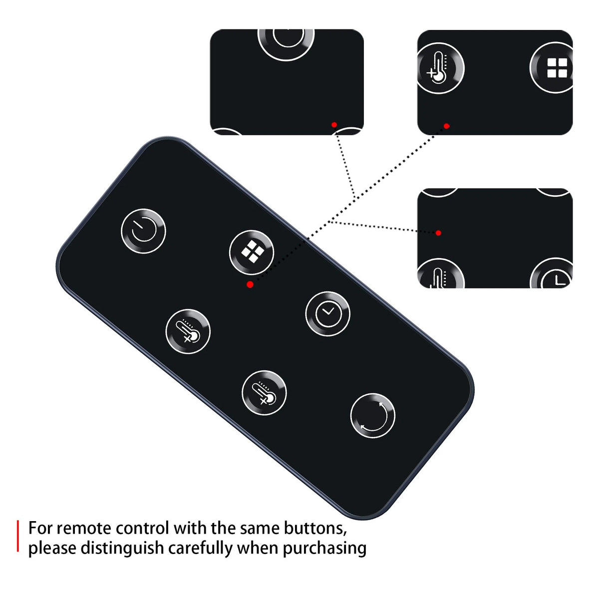 Replacement Remote Control for 1500W Portable Space Heater