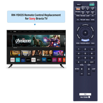 RM-YD035 For Sony Bra TV Remote Control KDL-22BX300 KDL-32BX300 KDL-46EX4