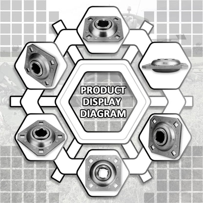 ST208-1N 1" Square Disc Harrow Flange Bearing Unit, for...