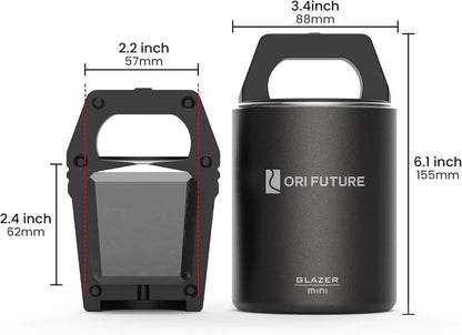 ORI Future GLAZER mini, Clear Ice Cube Mold, Maker for Normal, Dark
