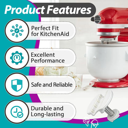 Ice Cream Maker Attachment Fits for KitchenAid 4.5 & 5QT & 6QT 1pcs, White