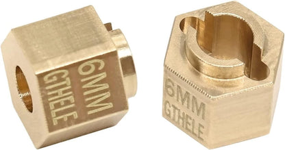 Brass Wheel Hex Hub 6mm(+1.5mm) Extenders Adaptor Set for 1/18 TRX4M 6MM