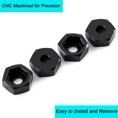 MORLORDY 4Pcs 12mm to 14mm Aluminum CNC Wheel Hex Hub Adapter Spacers for...