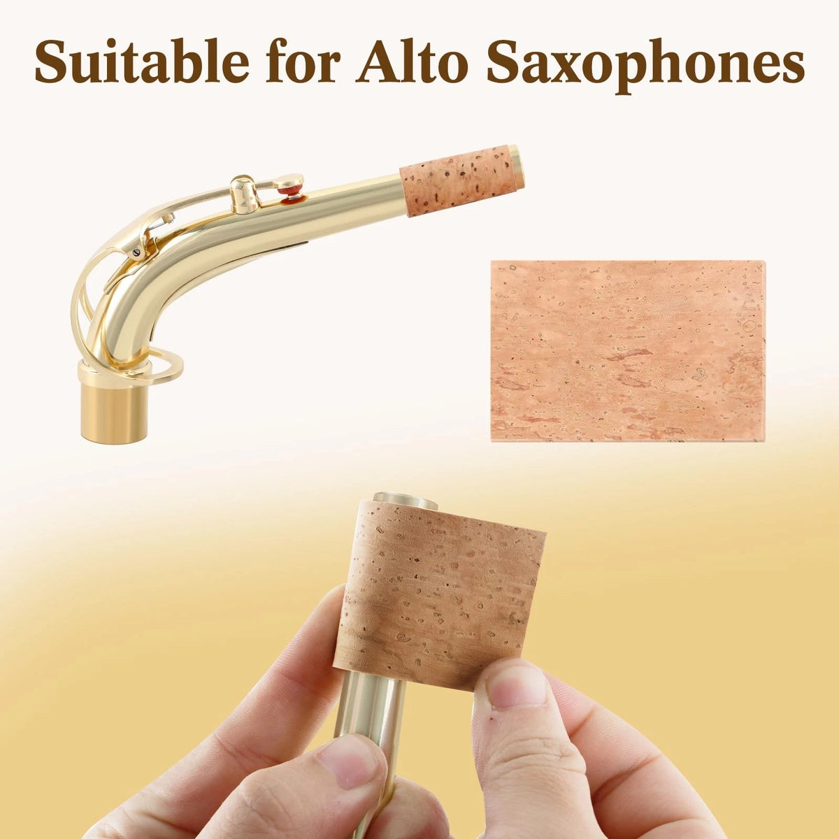 EASTROCK Alto Sax Neck Cork, 10pcs Saxophone Key 5 Cork with 10 Buttons
