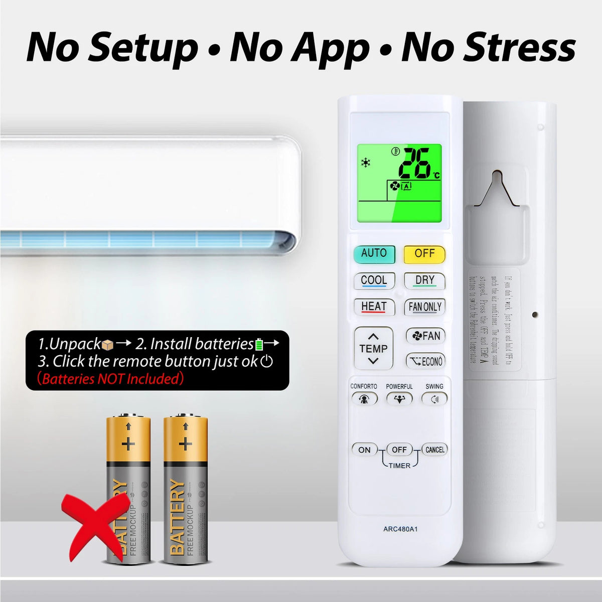 Remote Control For Daikin AC Air Conditioner FTX12NMVJU FTK18NMVJU FTK24NMVJU