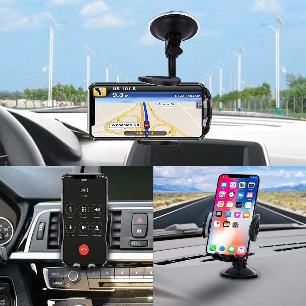 Vansky Car Phone Holder Mount, 3-in-1 Universal Cell 3 in 1 Black